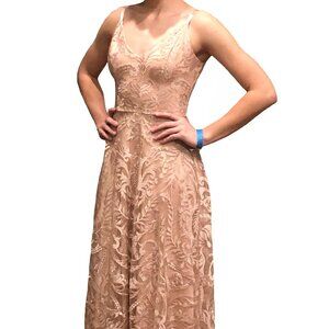 Windsor Pink Champaign A-Line Formal Dress